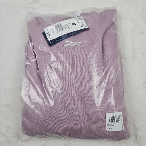 Reebok Oversized Hooded Lux Pink Hoodie Sweatshirt Women's Size Medium - Picture 5 of 6